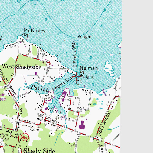 Topographic Map of Neiman Point, MD