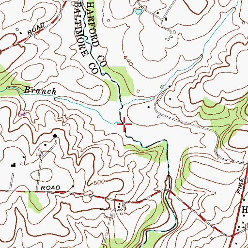 Topographic Map of Nelson Branch, MD