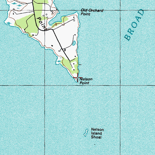 Topographic Map of Nelson Point, MD