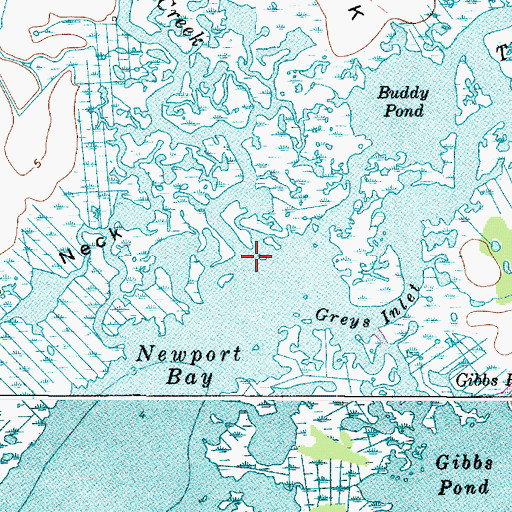 Topographic Map of Newport Creek, MD