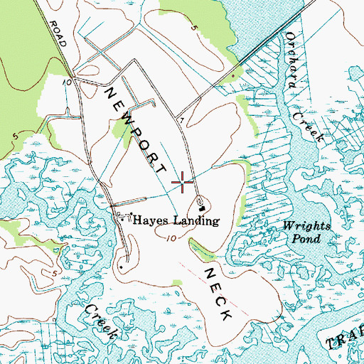 Topographic Map of Newport Neck, MD
