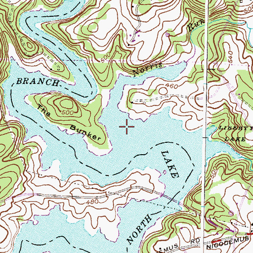 Topographic Map of Norris Run, MD