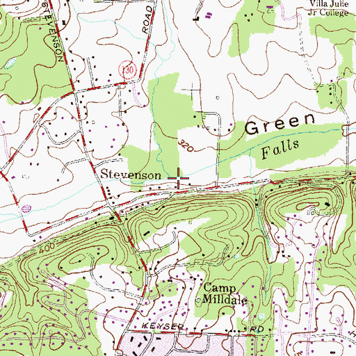 Topographic Map of North Branch Jones Falls, MD