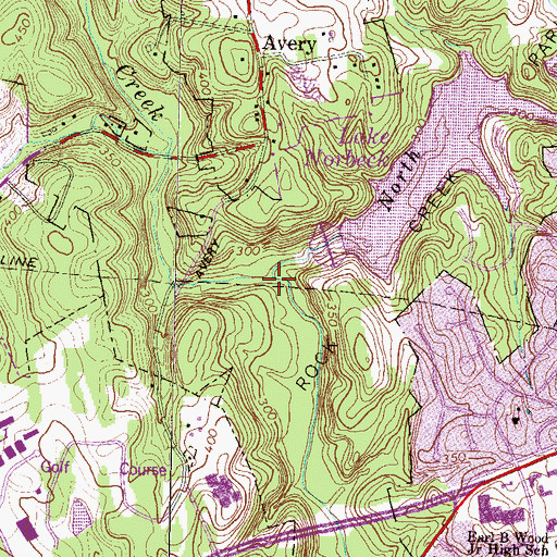 Topographic Map of North Branch Rock Creek, MD