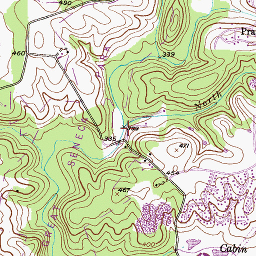 Topographic Map of North Creek, MD
