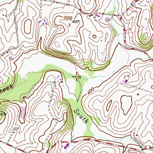 Topographic Map of North Fork Linganore Creek, MD