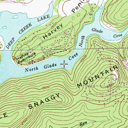 Topographic Map of North Glade Cove, MD