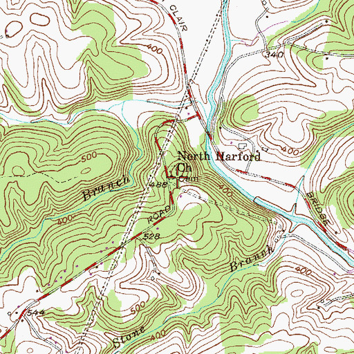 Topographic Map of North Harford Church, MD
