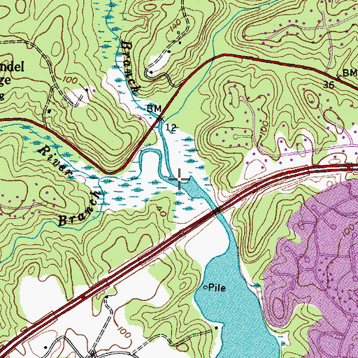 Topographic Map of North River, MD