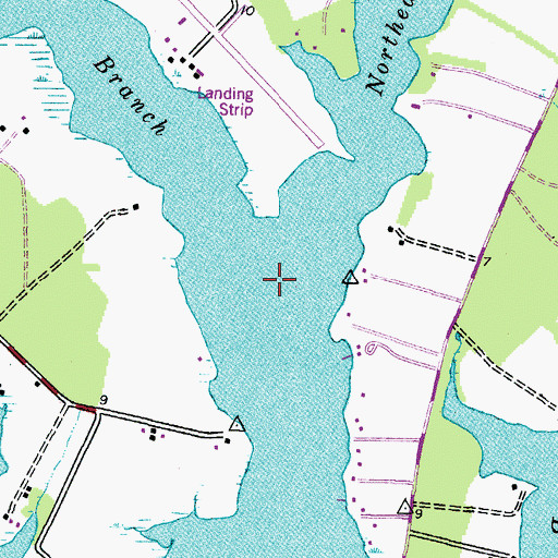 Topographic Map of Northeast Branch Harris Creek, MD