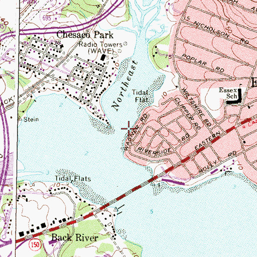 Topographic Map of Northeast Creek, MD