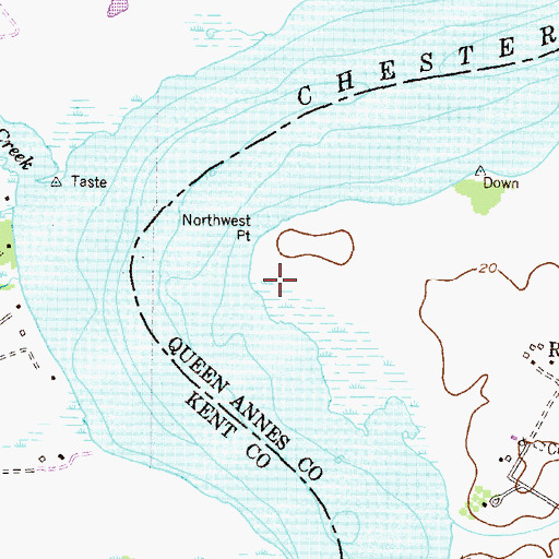 Topographic Map of Northwest Point, MD