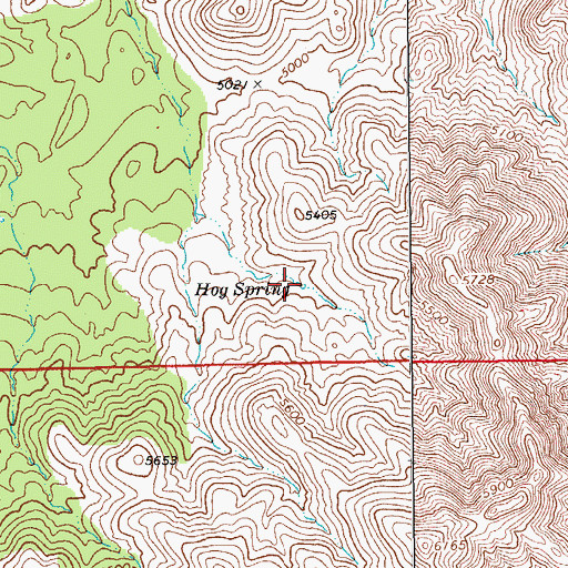 Topographic Map of Hog Spring, AZ
