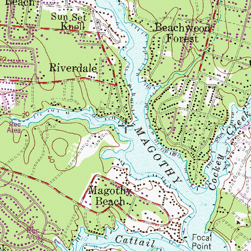 Topographic Map of Old Man Creek, MD