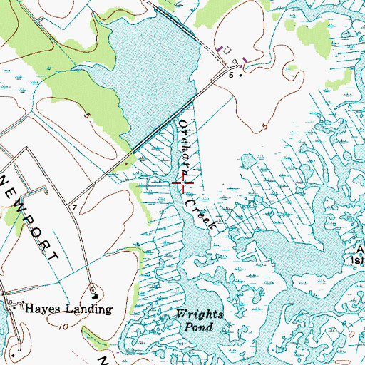 Topographic Map of Orchard Creek, MD