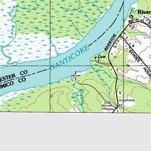 Topographic Map of Owens Creek, MD