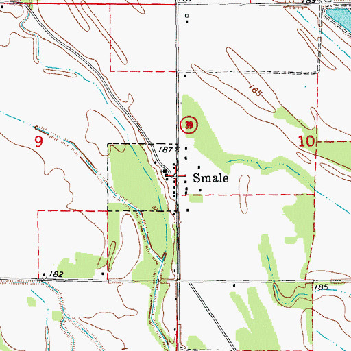 Topographic Map of Smale, AR