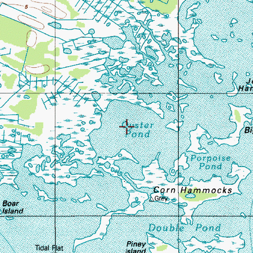 Topographic Map of Oyster Pond, MD