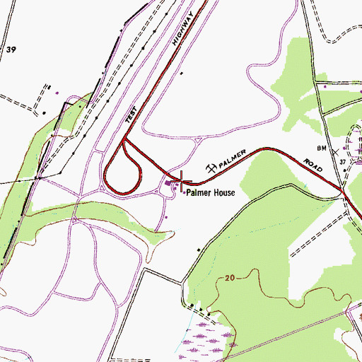 Topographic Map of Palmer House, MD