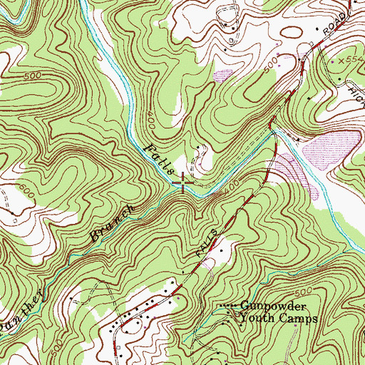 Topographic Map of Panther Branch, MD