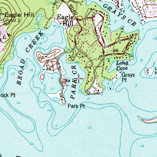 Topographic Map of Park Creek, MD
