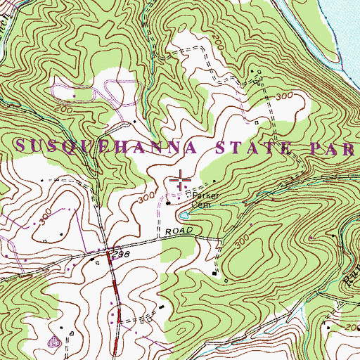 Topographic Map of Parker Family Cemetery, MD