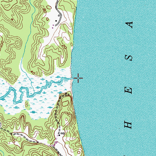 Topographic Map of Parkers Creek, MD