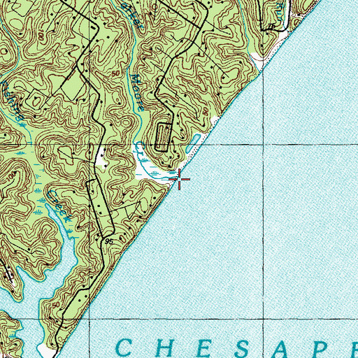 Topographic Map of Parker Moore Creek, MD