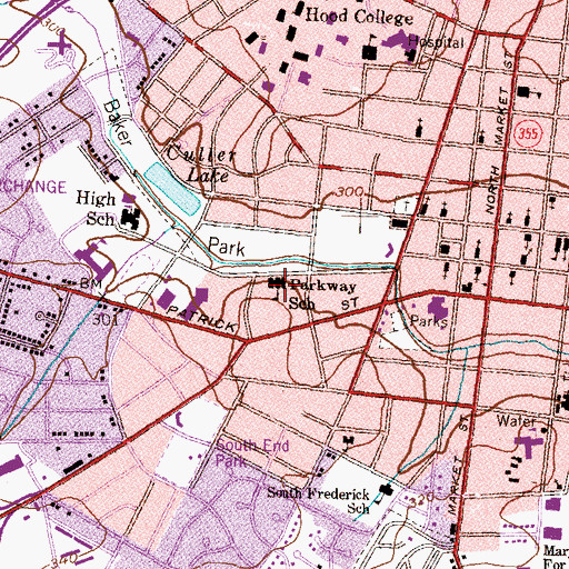 Topographic Map of Parkway Elementary School, MD