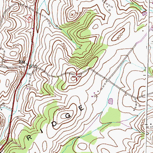 Topographic Map of Parrs Ridge, MD