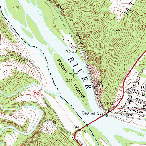 Topographic Map of Paton Island, MD