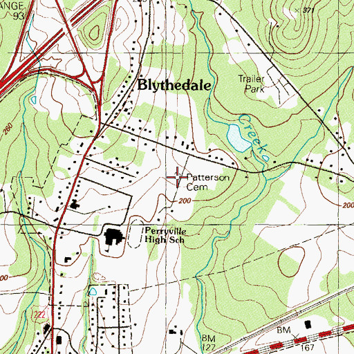 Topographic Map of Patterson Family Cemetery, MD