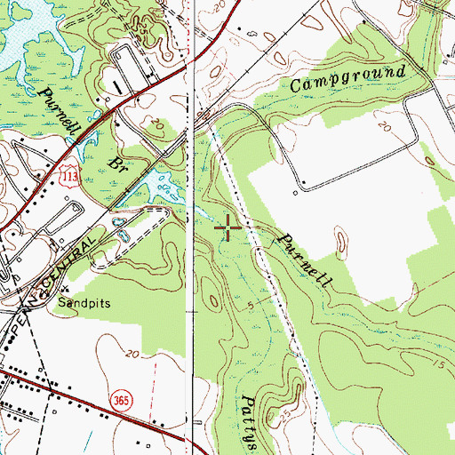 Topographic Map of Pattys Branch, MD