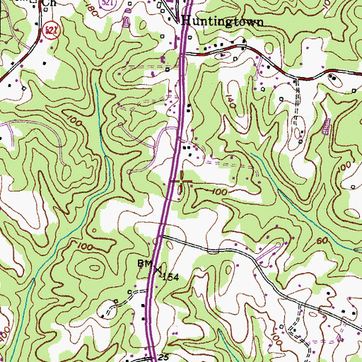 Topographic Map of Patuxent Church, MD