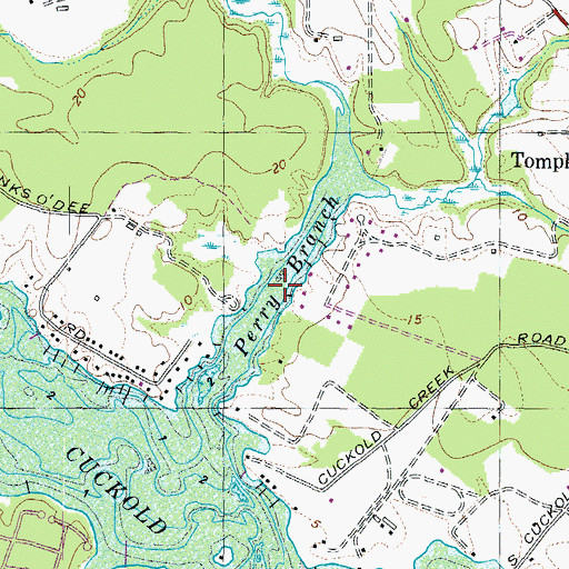 Topographic Map of Perry Branch, MD
