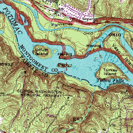 Topographic Map of Perry Island, MD