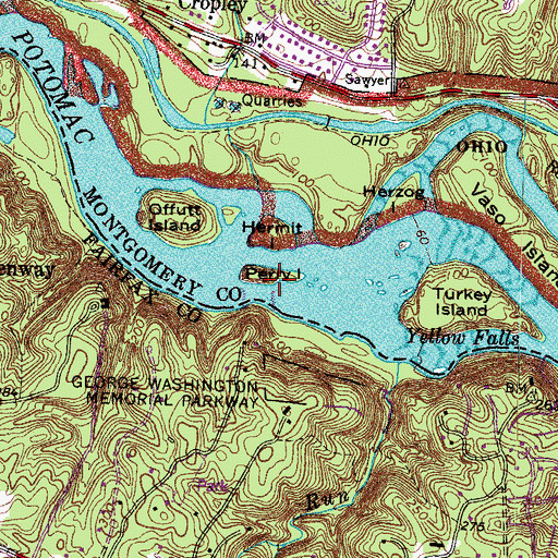 Topographic Map of Perry Island, MD