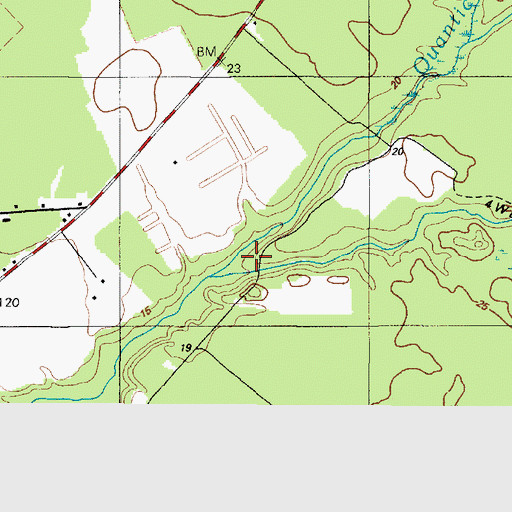 Topographic Map of Peters Creek, MD