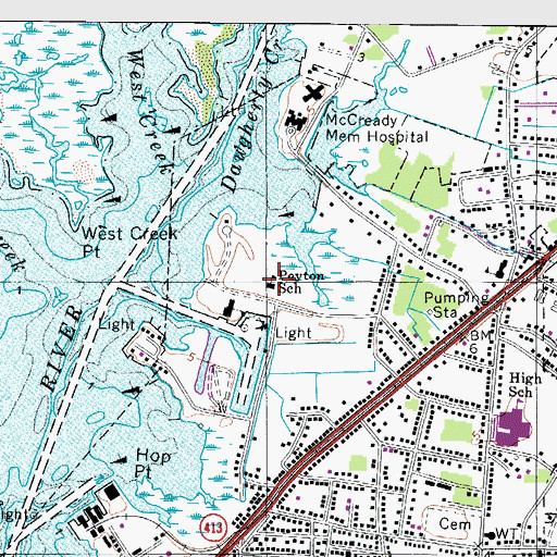 Topographic Map of Peyton School, MD
