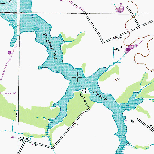 Topographic Map of Pickering Creek, MD