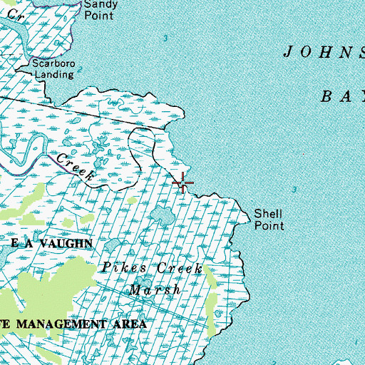 Topographic Map of Pikes Creek, MD