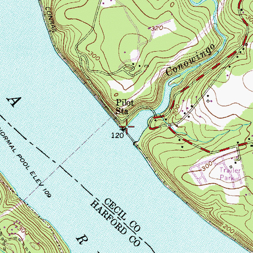 Topographic Map of Pilot Station, MD
