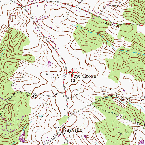 Topographic Map of Pine Grove Church, MD