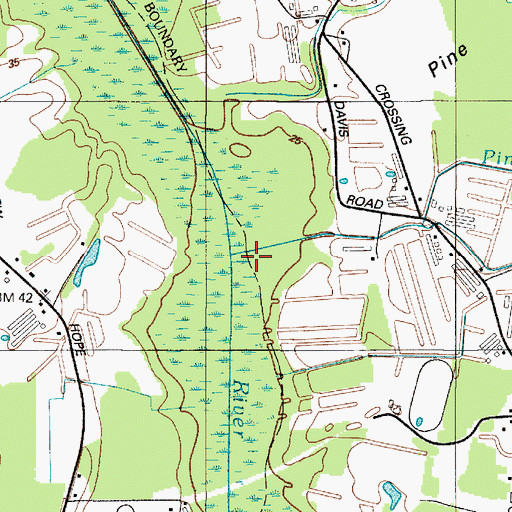 Topographic Map of Pine Ridge Branch, MD