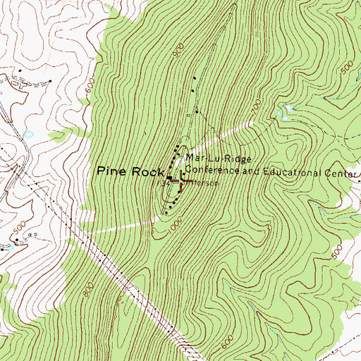 Topographic Map of Pine Rock, MD