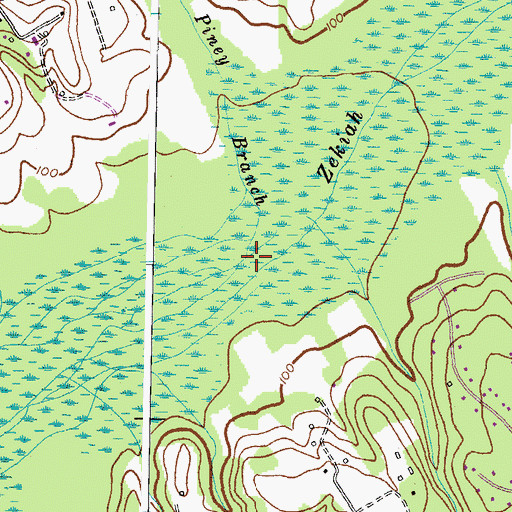 Topographic Map of Piney Branch, MD
