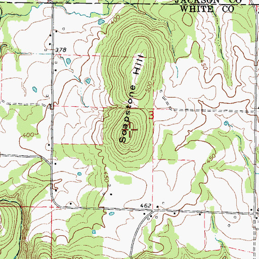 Topographic Map of Soapstone Hill, AR