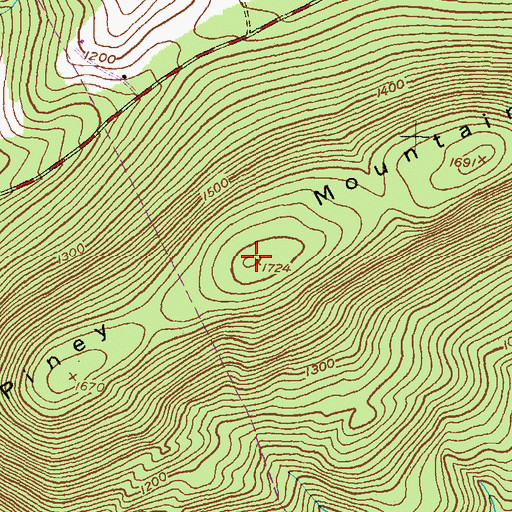 Topographic Map of Piney Mountain, MD