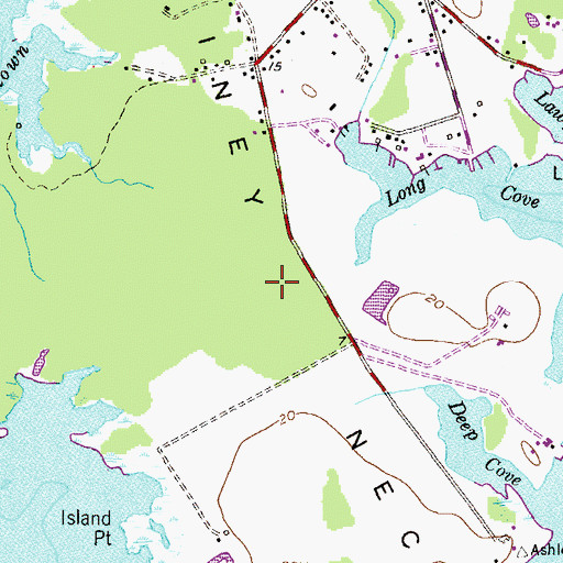 Topographic Map of Piney Neck, MD