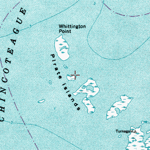 Topographic Map of Pirate Islands, MD
